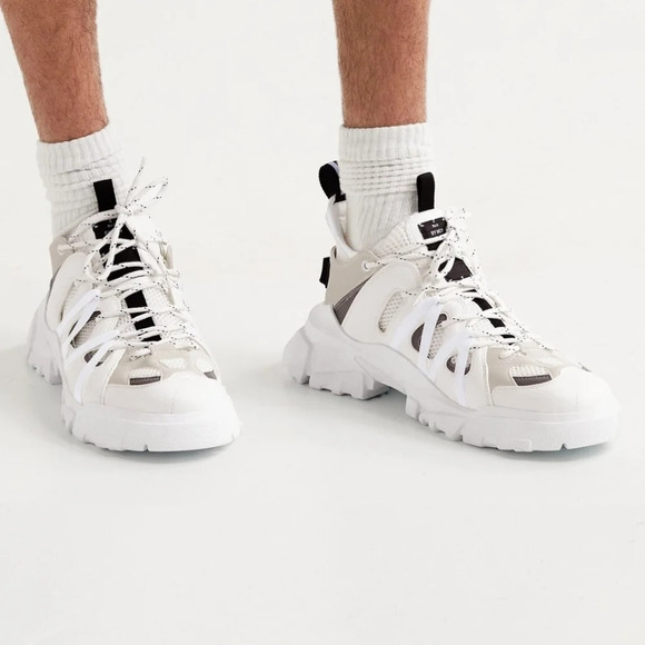 MCQ ALEXANDER MCQUEEN Orbyt Descender 2.0 Mesh And Faux Leather Sneakers Men 10 - Picture 1 of 13